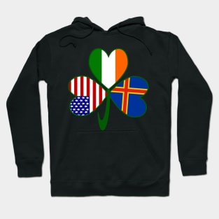 Aaland Islands Irish American Shamrock Hoodie